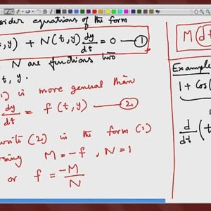 Differential Equations and Applications (NPTEL):- Lecture 11: Exact Equations