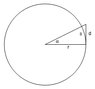 Calculate d and s in terms of angle alpha and radius r.jpg