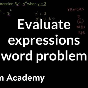 Evaluating an algebraic expression with exponents | 6th grade | Khan Academy