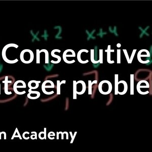 Solving a consecutive integer problem algebraically | Linear equations | Algebra I | Khan Academy - YouTube