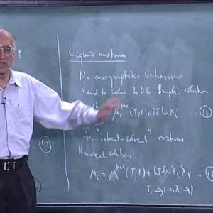 Chemical Engineering Thermodynamics by Prof. M.S. Ananth (NPTEL):- Lecture 15: Gaseous and liquid mixtures